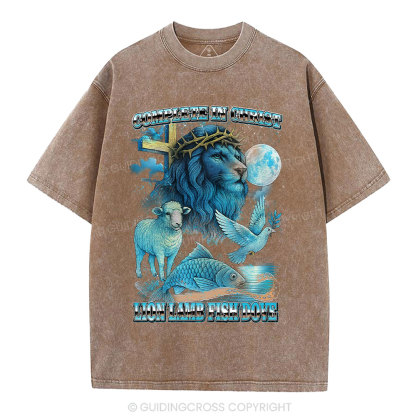 Complete in Christ Christian Washed T-Shirt