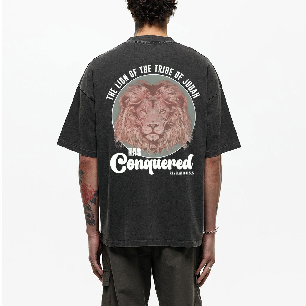 Conquered Christian Washed T-Shirt