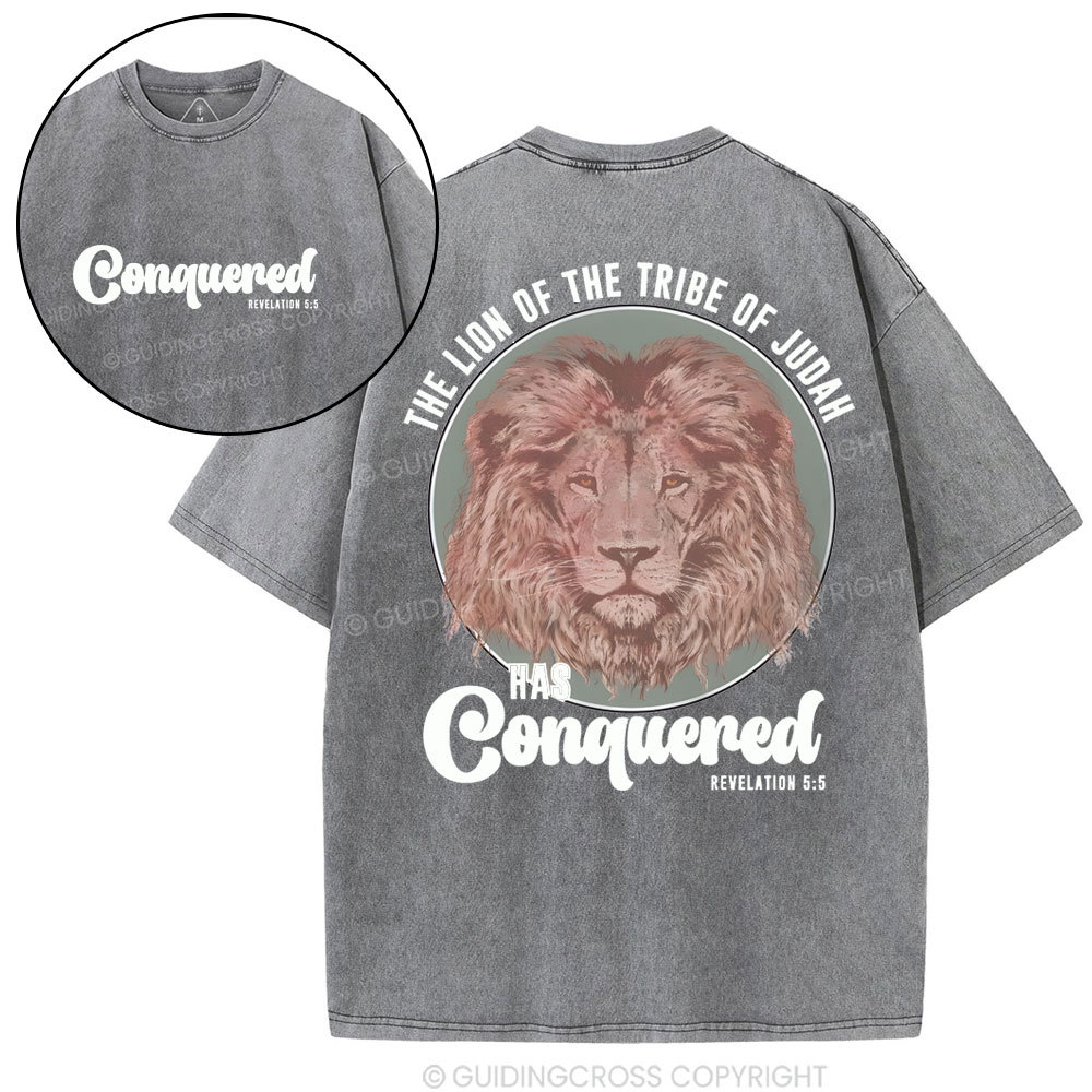 Conquered Christian Washed T-Shirt