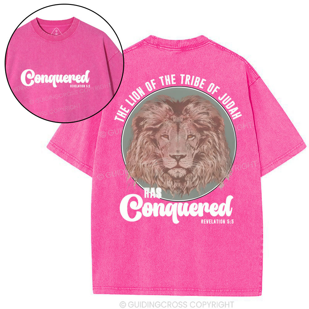 Conquered Christian Washed T-Shirt
