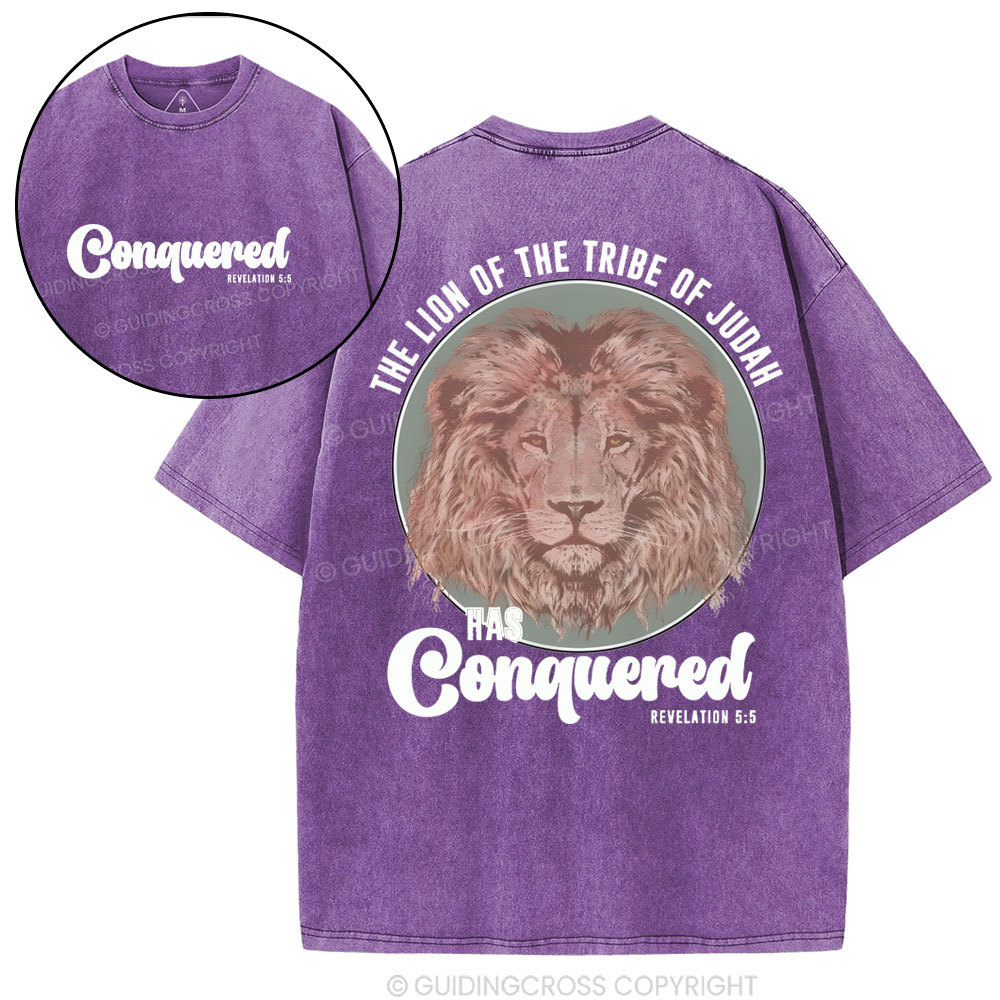 Conquered Christian Washed T-Shirt