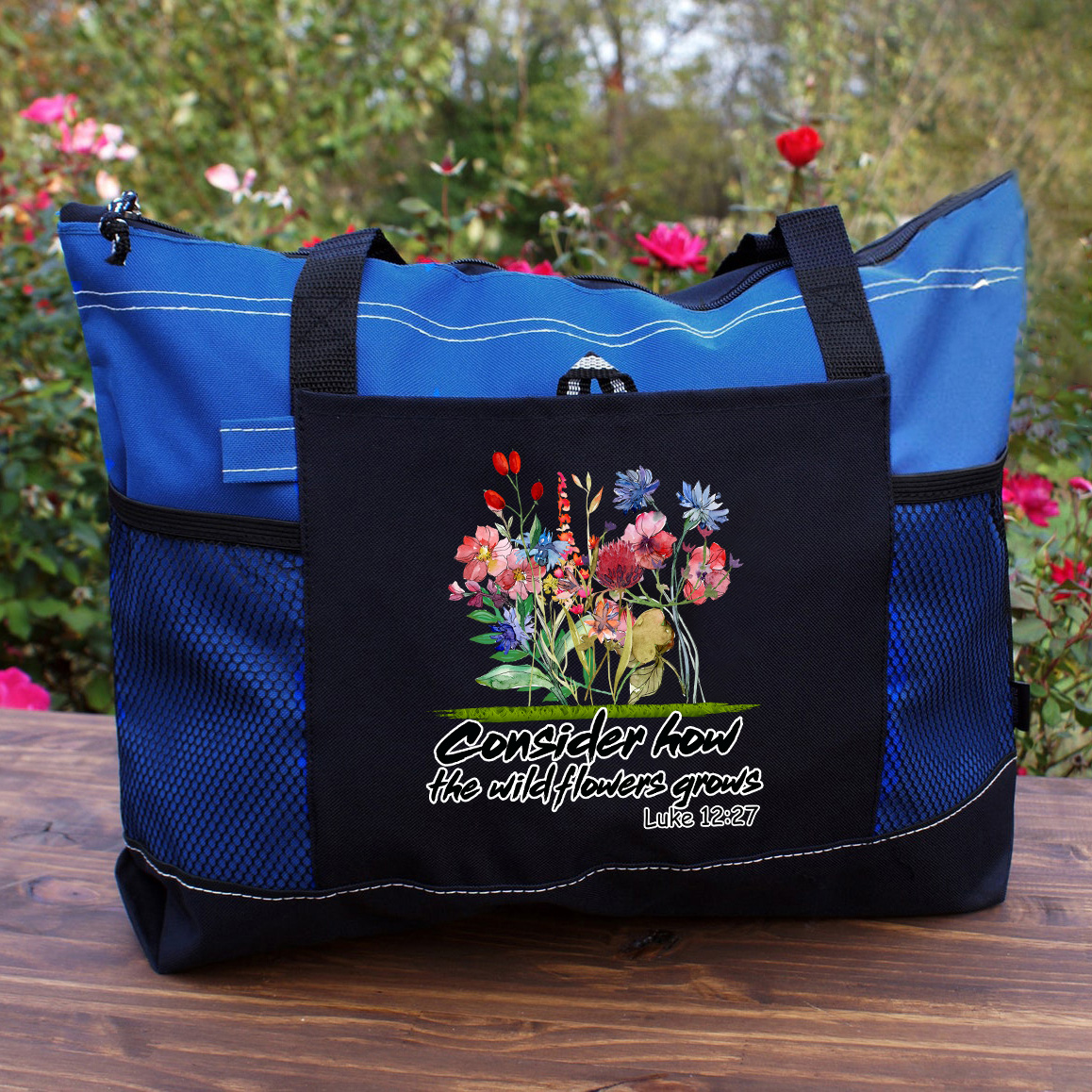 Consider How The Wildflower Grows Christian Tote Bag