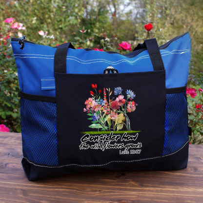 Consider How The Wildflower Grows Christian Tote Bag