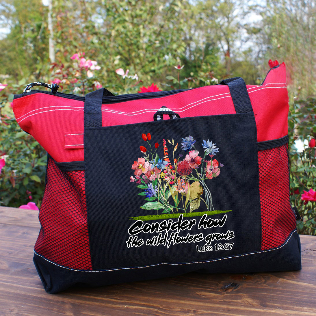 Consider How The Wildflower Grows Christian Tote Bag