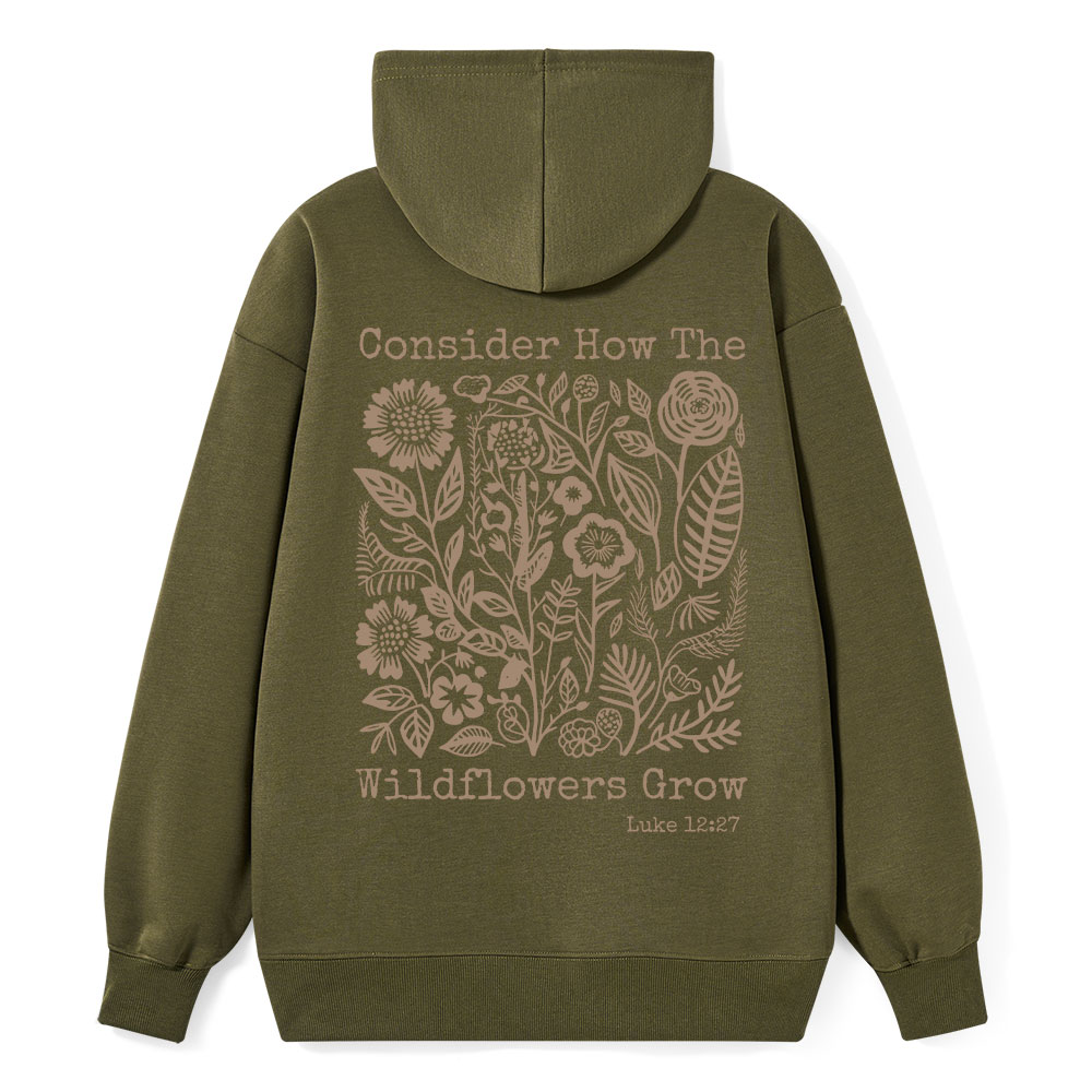 Consider How Wildflower Grow Christian Hoodie