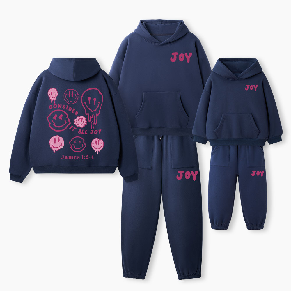 Consider It All Joy Christian Premium Matching Fleece Hoodie Set