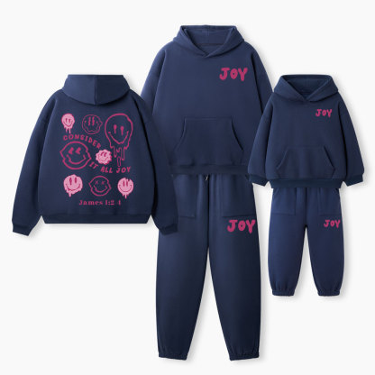 Consider It All Joy Christian Premium Matching Fleece Hoodie Set