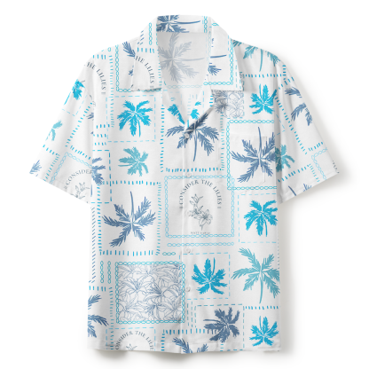 Consider The Lilies Blue Christian Hawaiian Shirt 