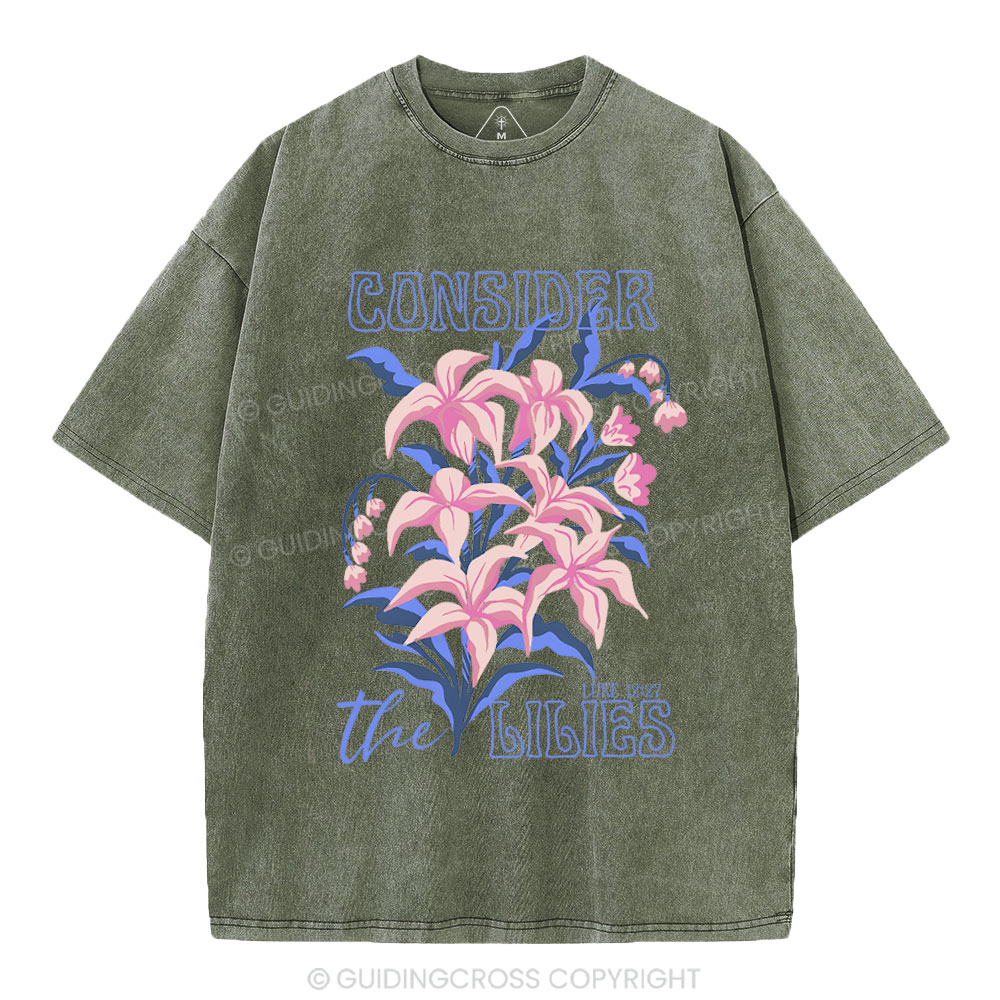 Consider The Lilies Chiristian Washed T-Shirt