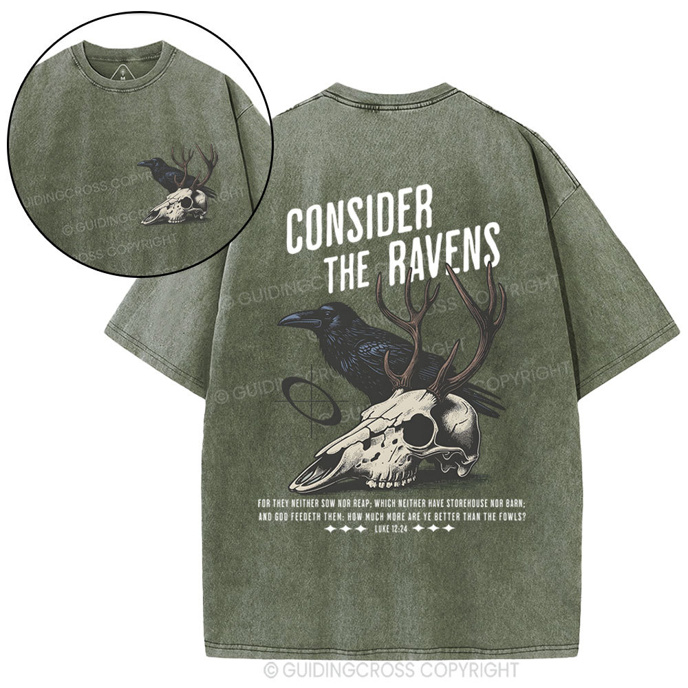 Consider The Ravens Chirstian Washed T-Shirt