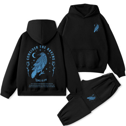 Consider The Ravens Christian Premium Fleece Hoodie Set