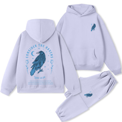 Consider The Ravens Christian Premium Fleece Hoodie Set