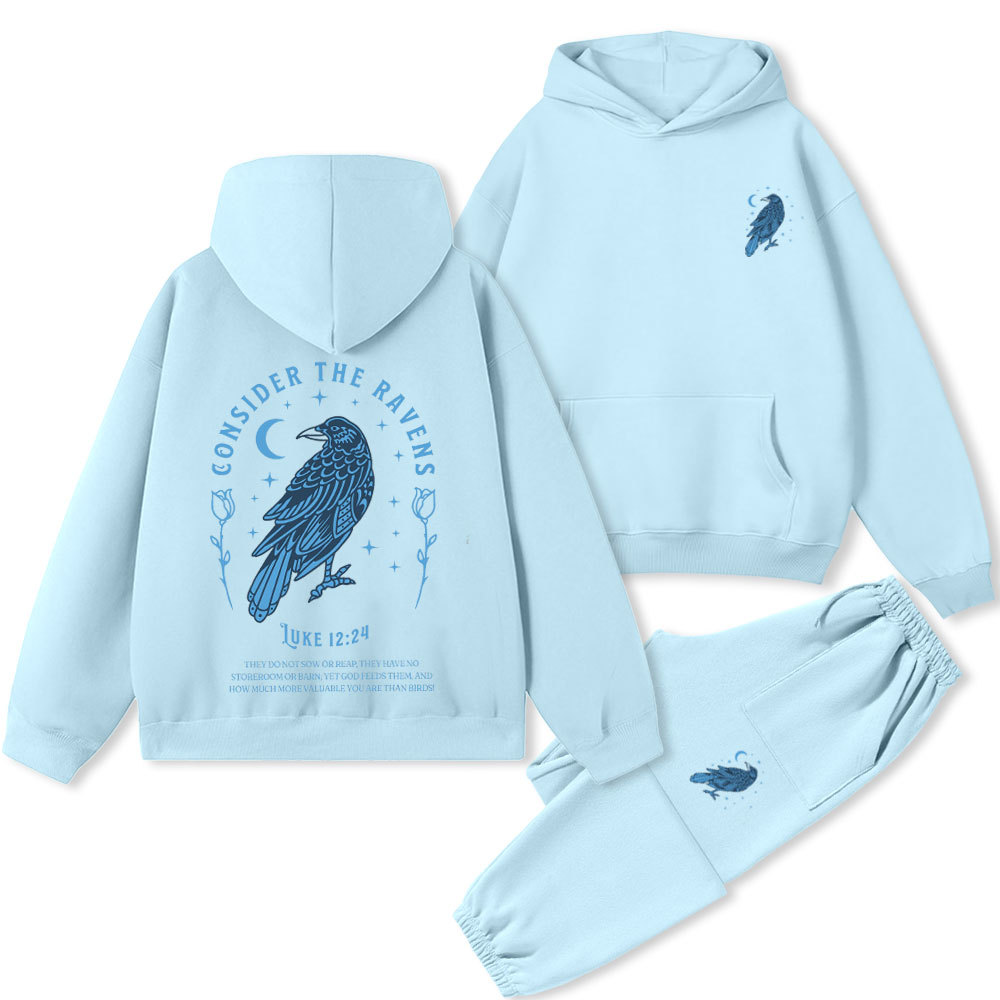 Consider The Ravens Christian Premium Fleece Hoodie Set