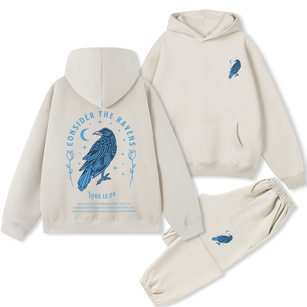 Consider The Ravens Christian Premium Fleece Hoodie Set