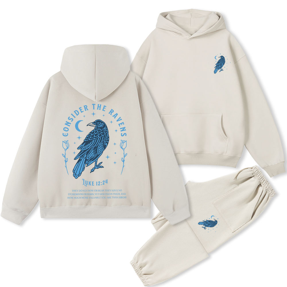 Consider The Ravens Christian Premium Fleece Hoodie Set