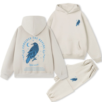Consider The Ravens Christian Premium Fleece Hoodie Set
