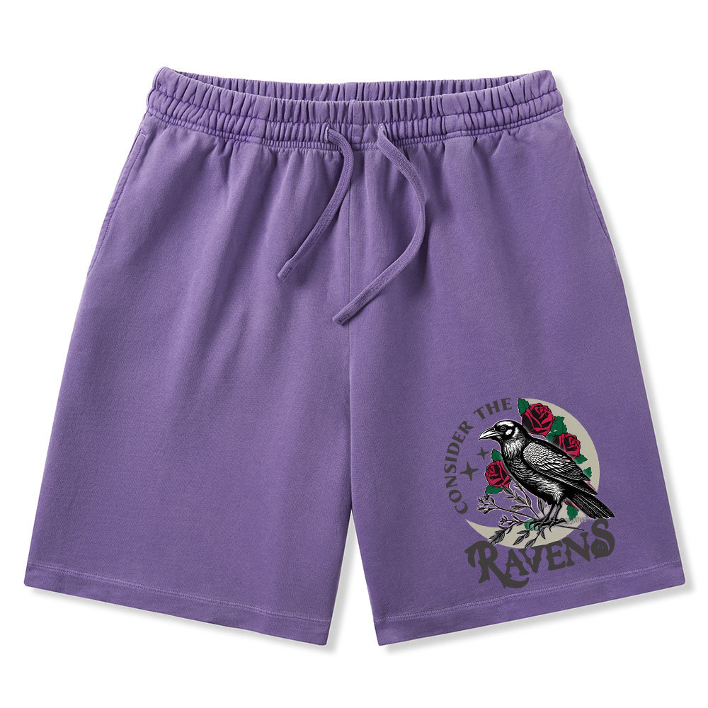 Consider The Ravens Christian Washed Shorts