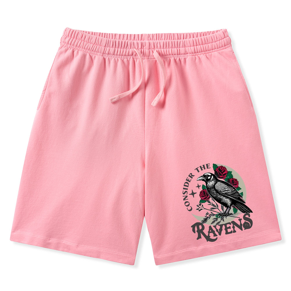Consider The Ravens Christian Washed Shorts