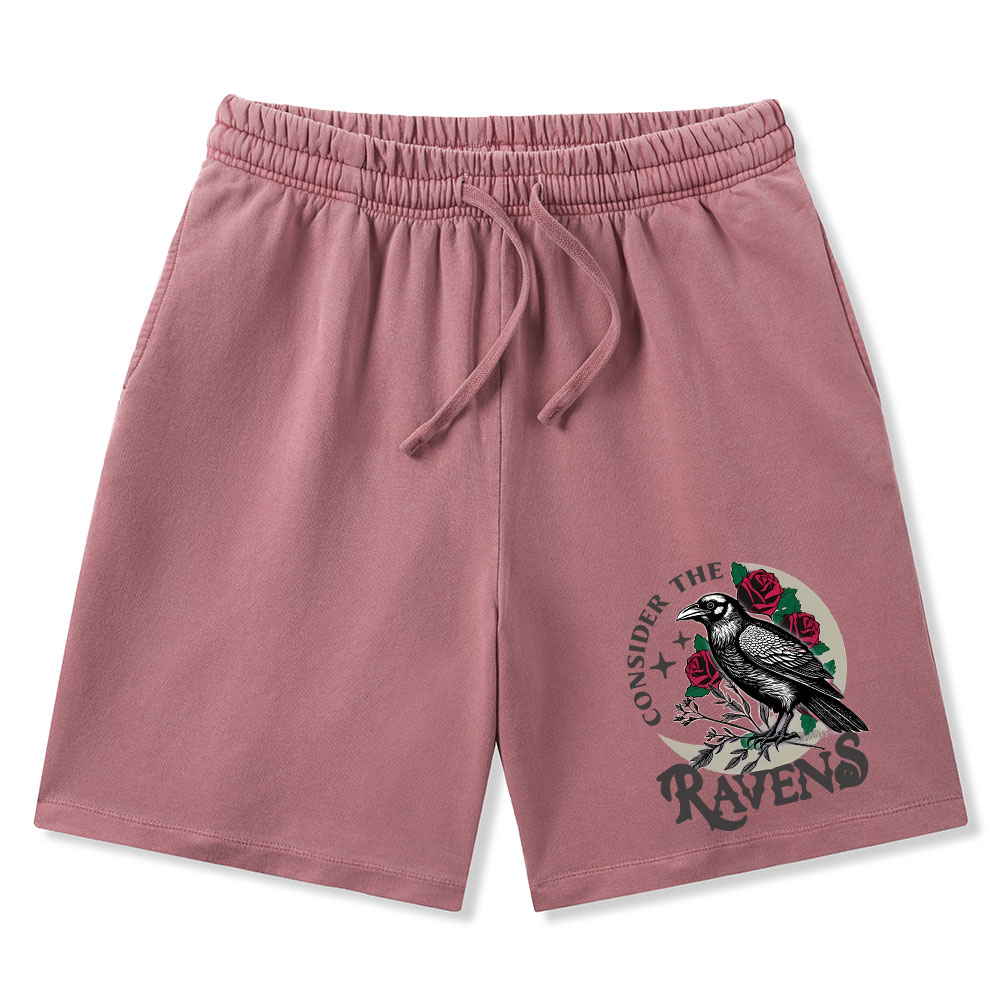 Consider The Ravens Christian Washed Shorts