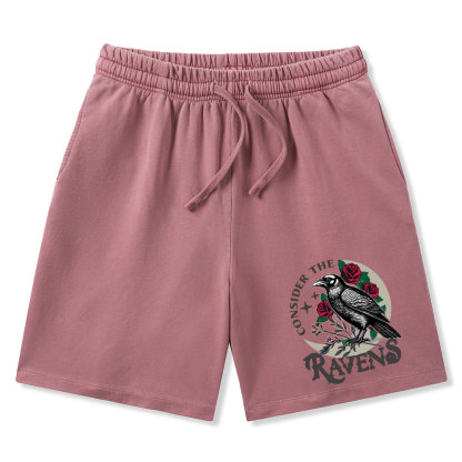 Consider The Ravens Christian Washed Shorts