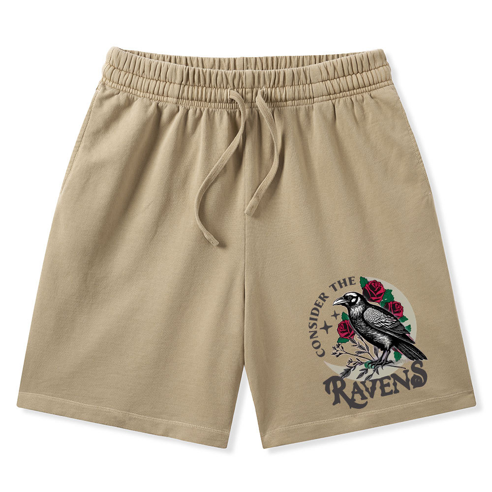 Consider The Ravens Christian Washed Shorts
