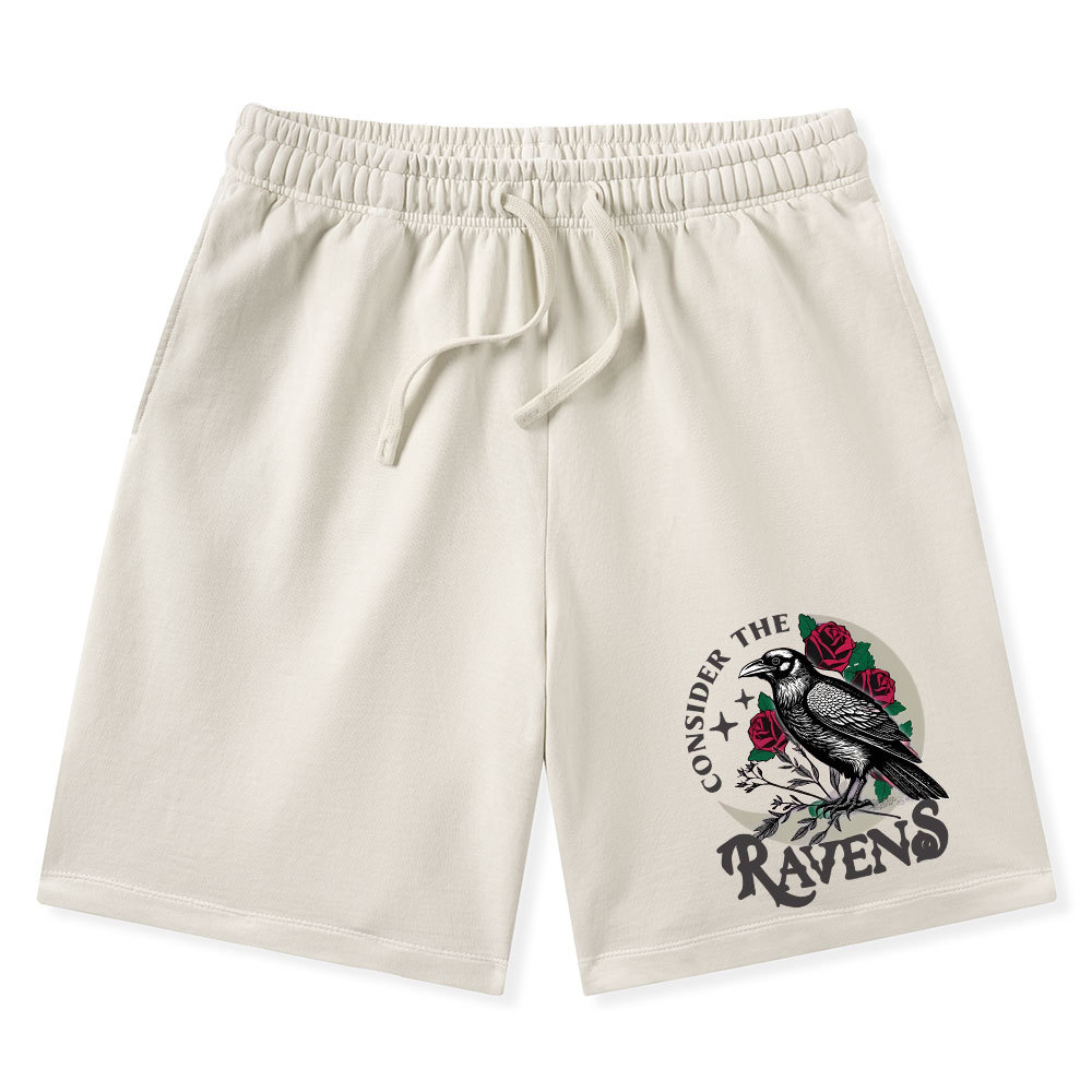 Consider The Ravens Christian Washed Shorts