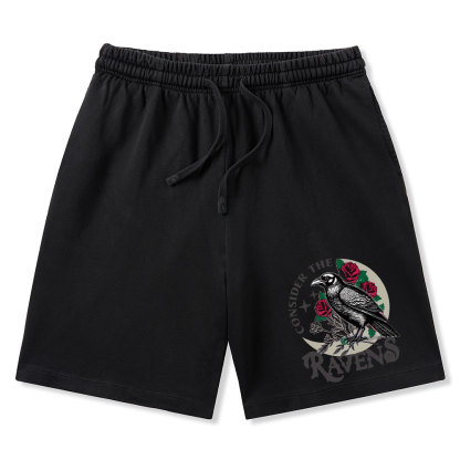 Consider The Ravens Christian Washed Shorts