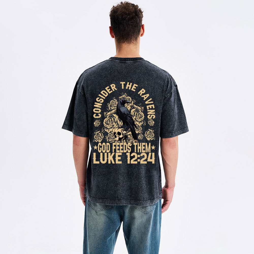 Consider The Ravens Christian Washed T-Shirt