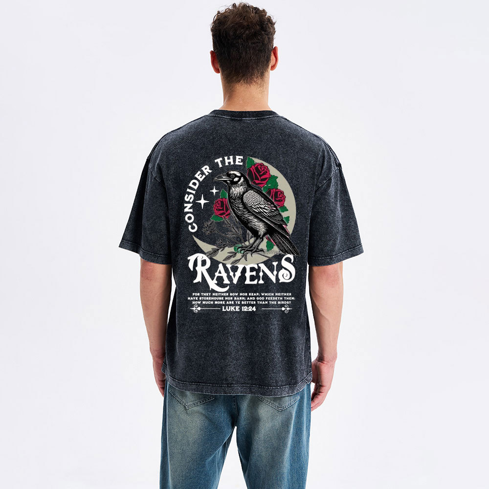 Consider The Ravens Christian Washed T-Shirt