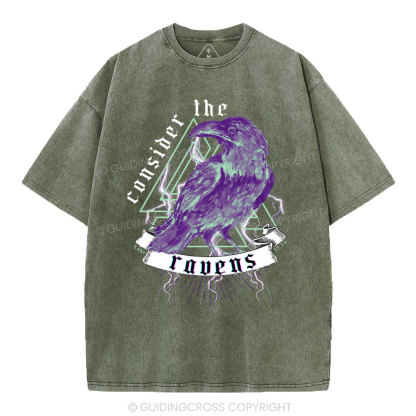 Consider The Ravens Christian Washed T-Shirt