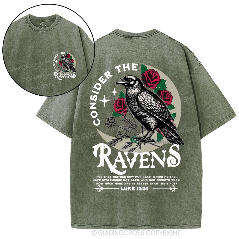 Consider The Ravens Christian Washed T-Shirt