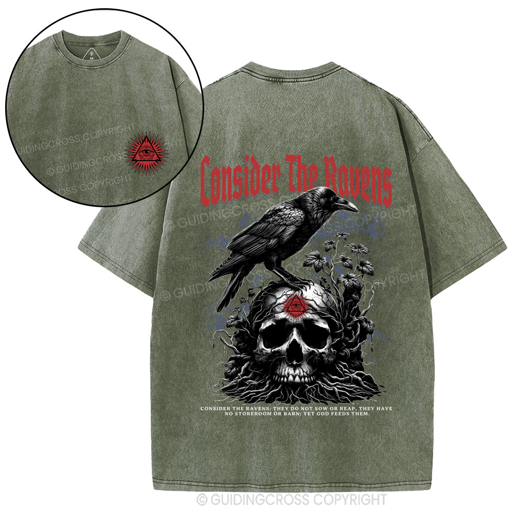 Consider The Ravens Christian Washed T-Shirt
