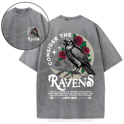 Consider The Ravens Christian Washed T-Shirt