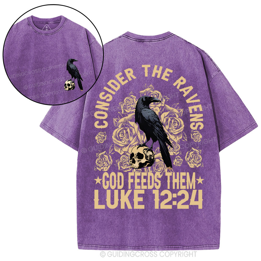 Consider The Ravens Christian Washed T-Shirt