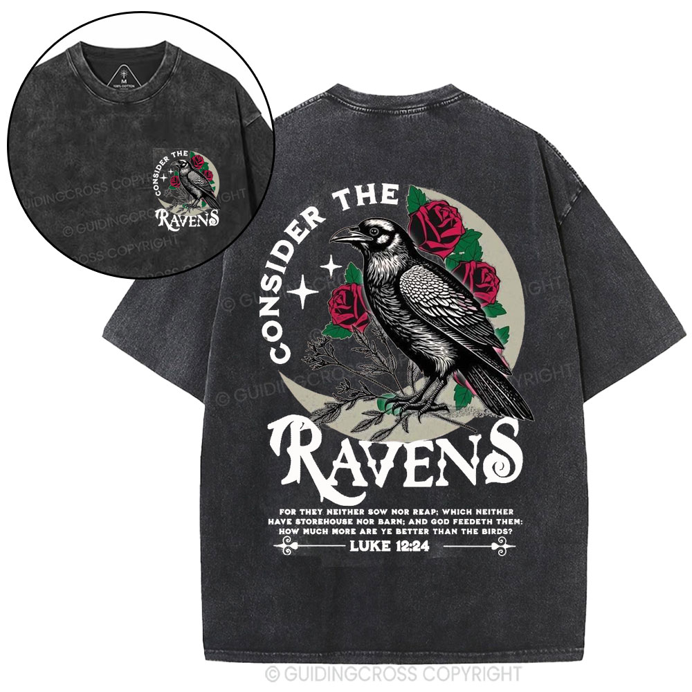 Consider The Ravens Christian Washed T-Shirt