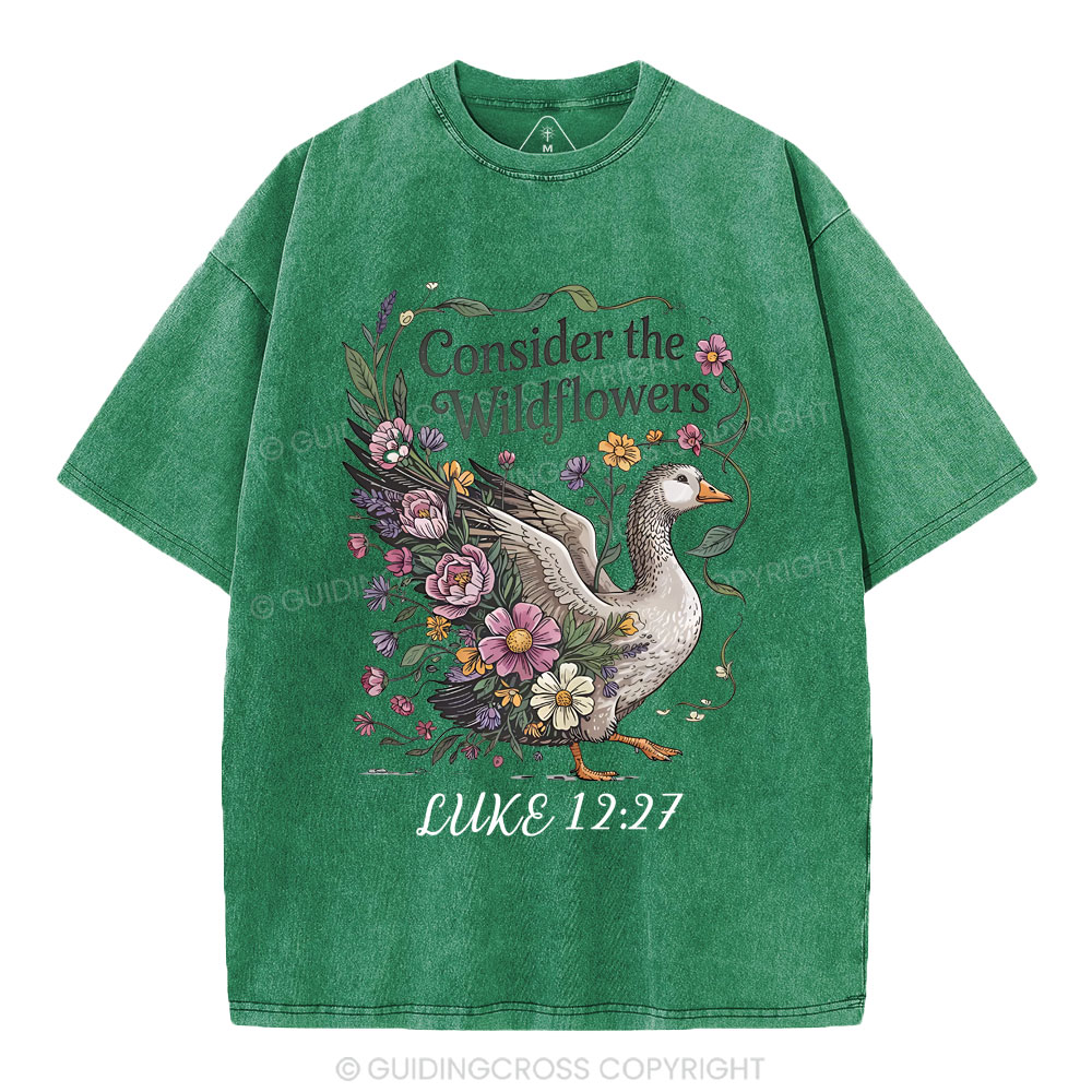 Consider The Wildflower Christian Washed T-Shirt