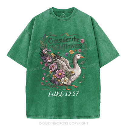 Consider The Wildflower Christian Washed T-Shirt
