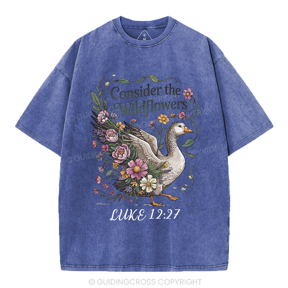 Consider The Wildflower Christian Washed T-Shirt