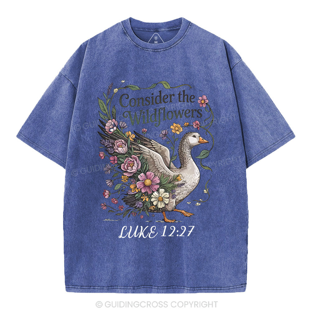 Consider The Wildflower Christian Washed T-Shirt