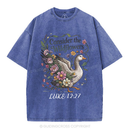 Consider The Wildflower Christian Washed T-Shirt