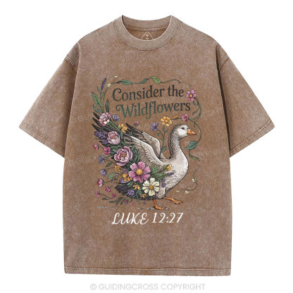 Consider The Wildflower Christian Washed T-Shirt