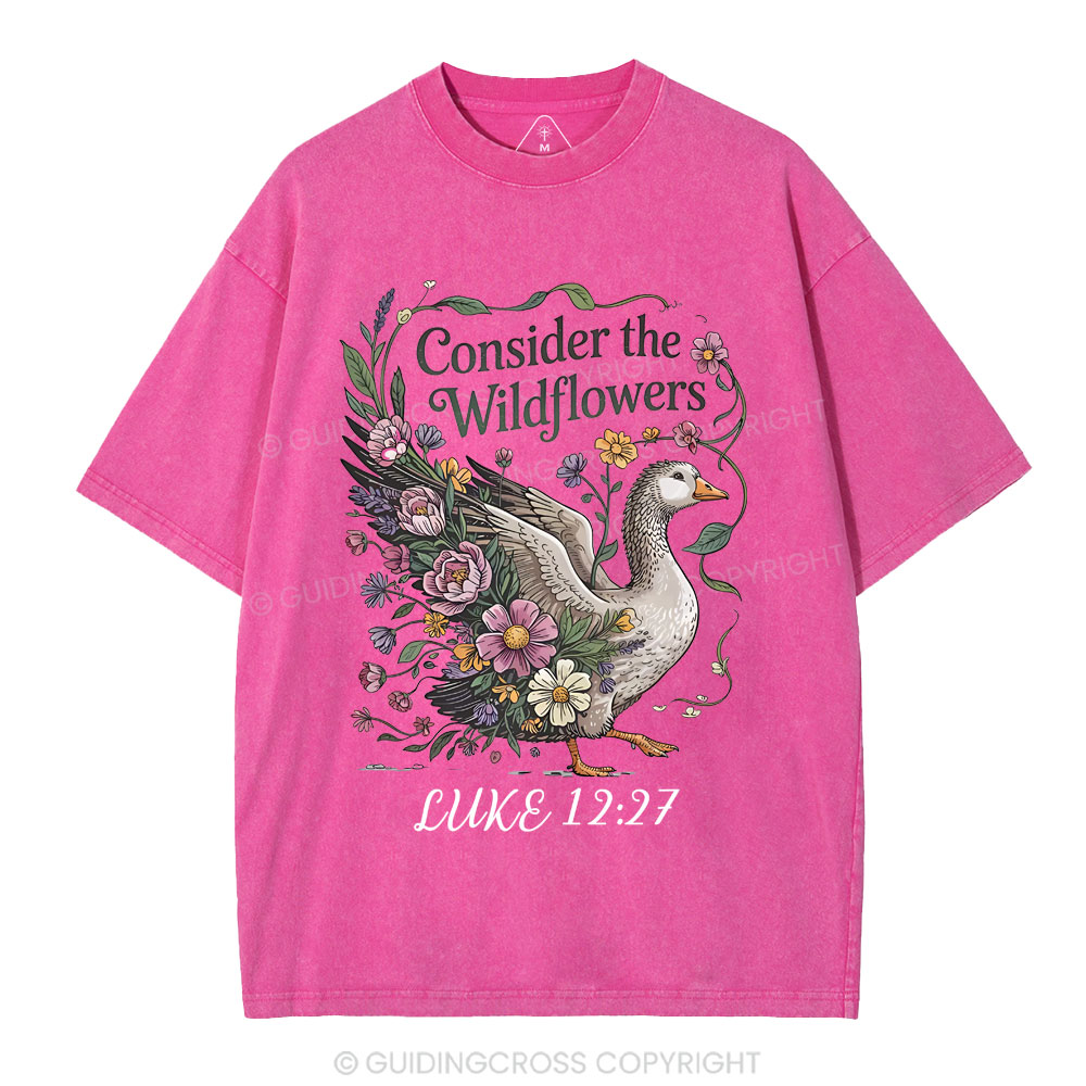 Consider The Wildflower Christian Washed T-Shirt