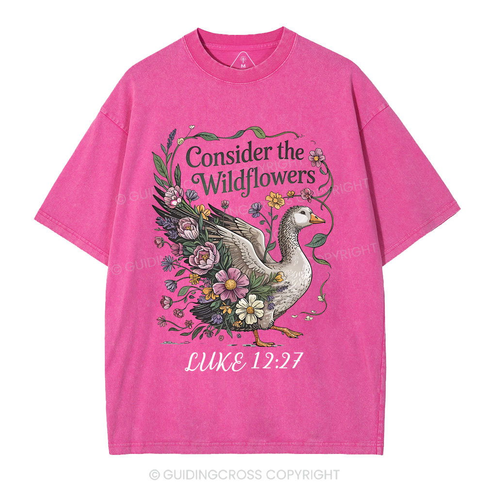 Consider The Wildflower Christian Washed T-Shirt