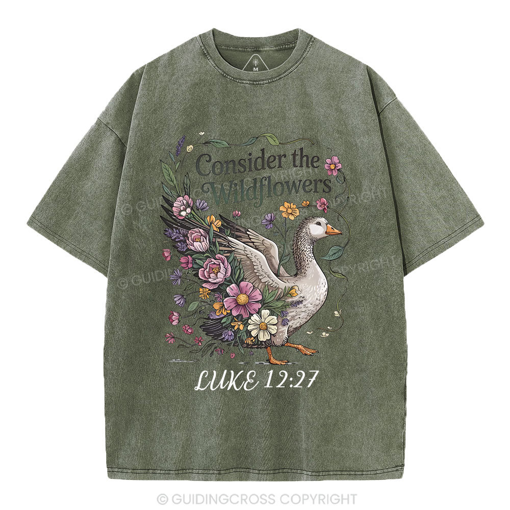 Consider The Wildflower Christian Washed T-Shirt
