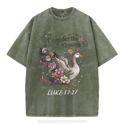 Consider The Wildflower Christian Washed T-Shirt