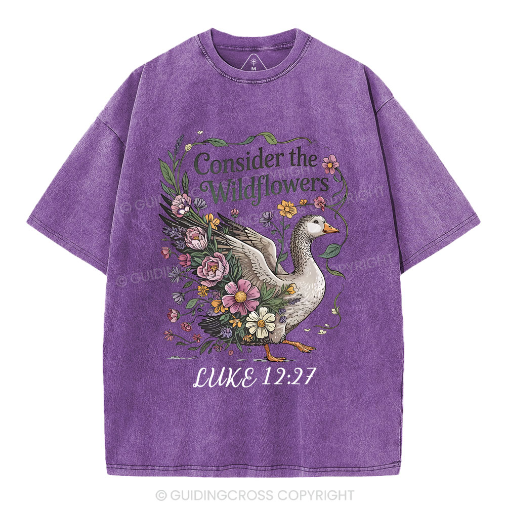 Consider The Wildflower Christian Washed T-Shirt
