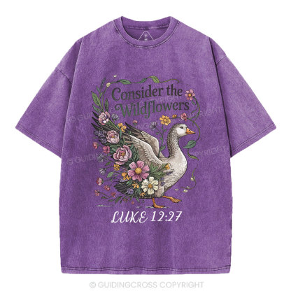 Consider The Wildflower Christian Washed T-Shirt
