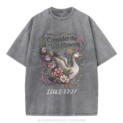 Consider The Wildflower Christian Washed T-Shirt