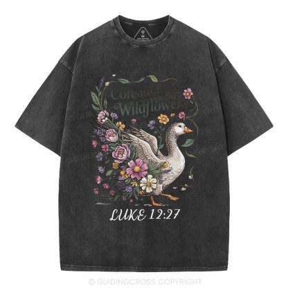 Consider The Wildflower Christian Washed T-Shirt