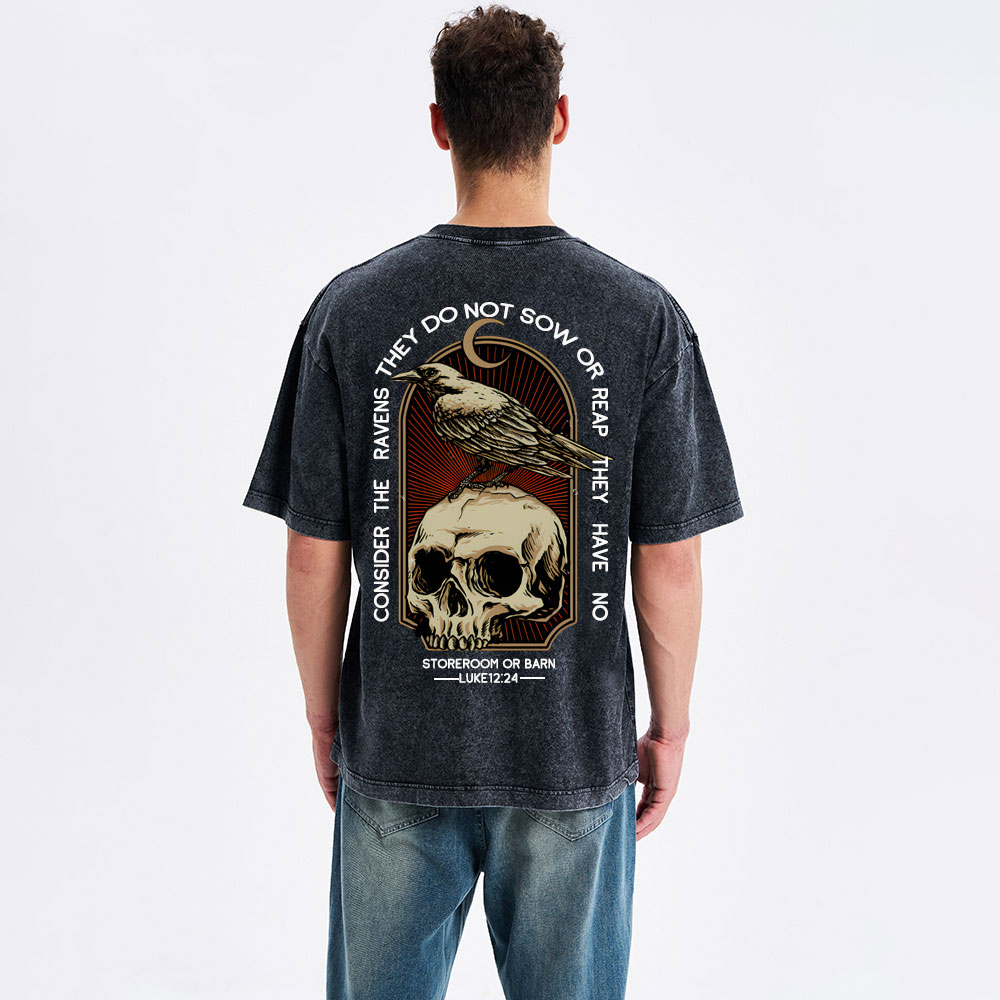 Consider the ravens Christian Washed T-Shirt